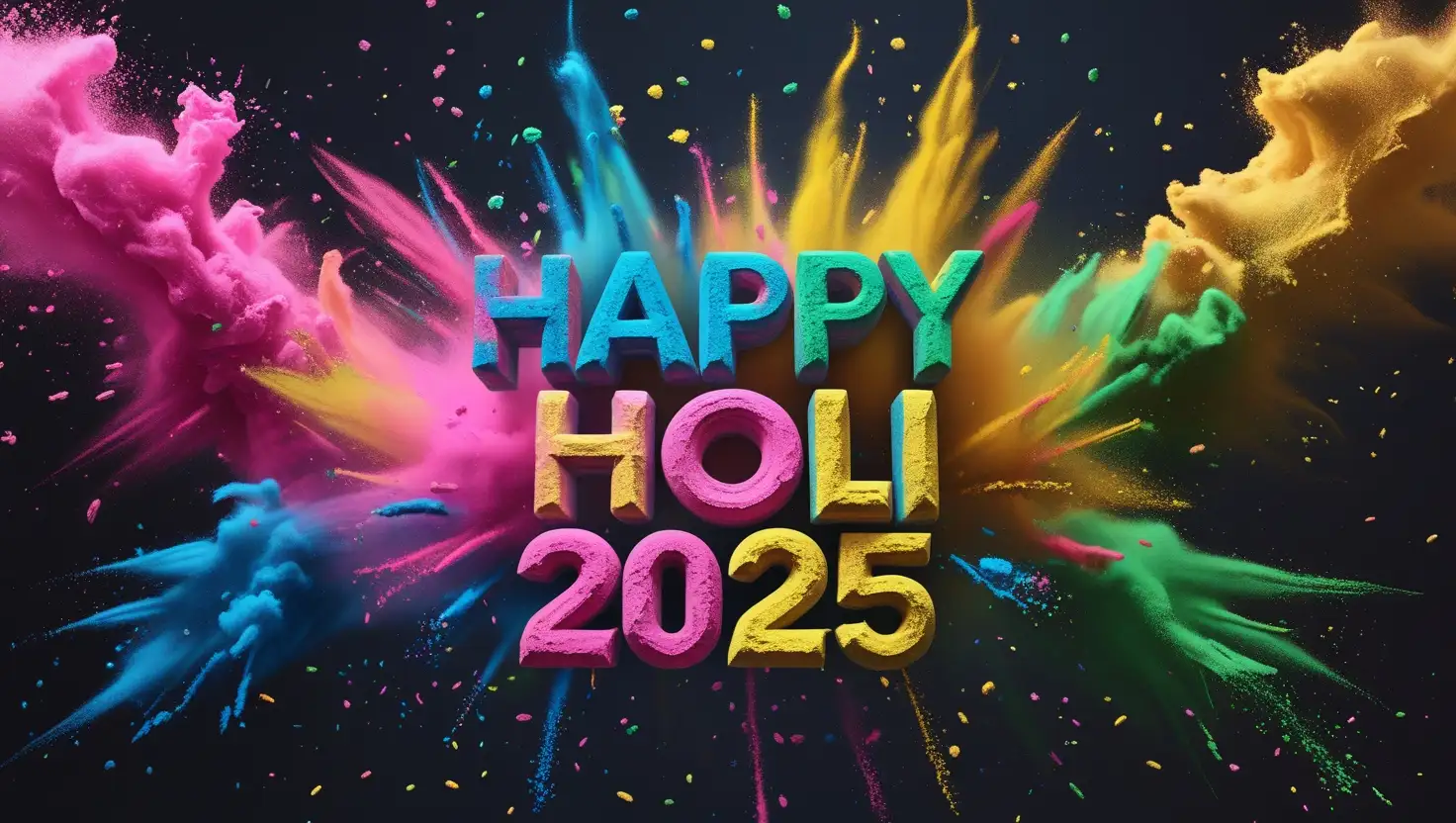 Colorful Happy Holi 2025 Image HD