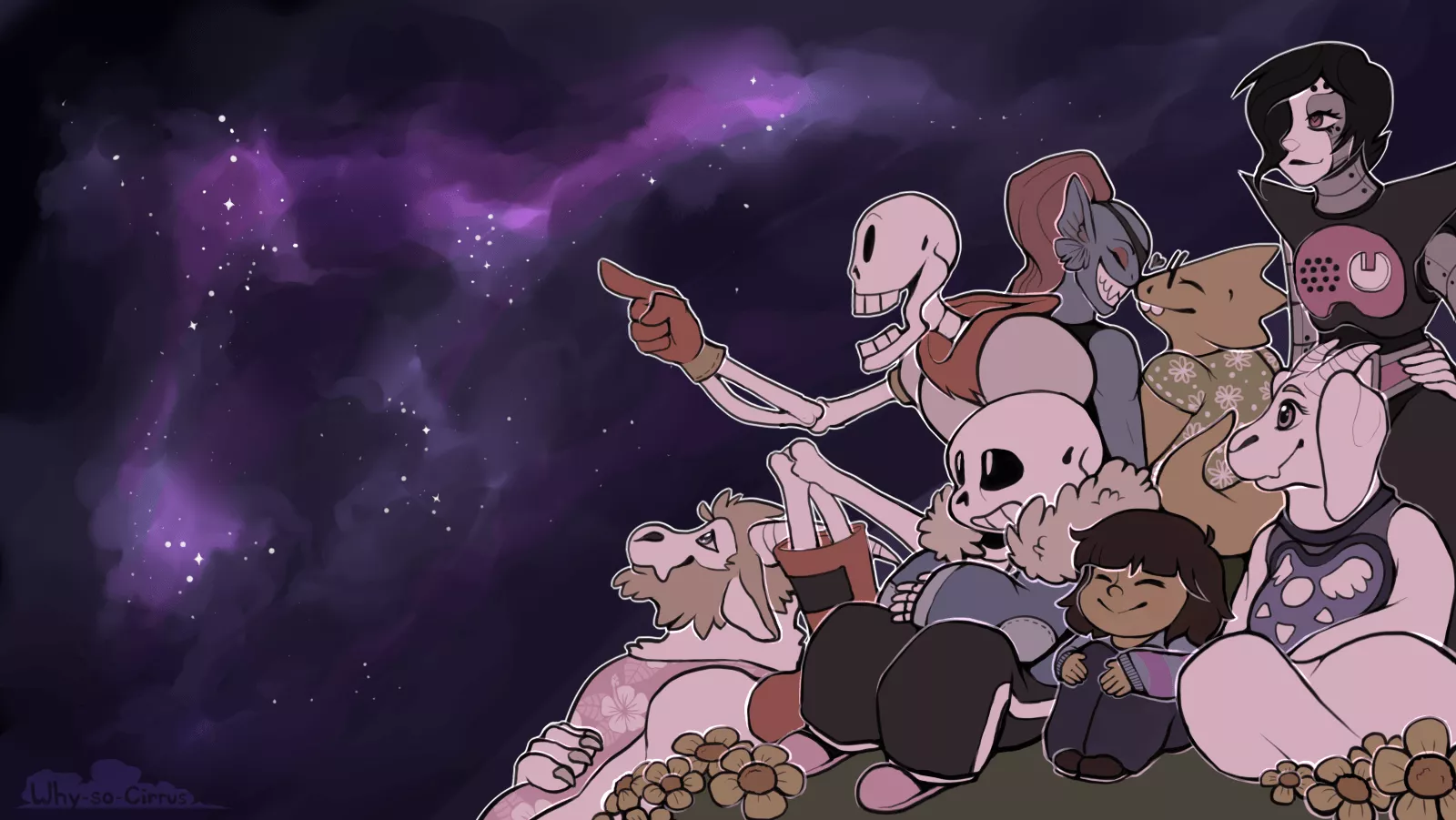 Undertale HD Wallpaper: Starry Night