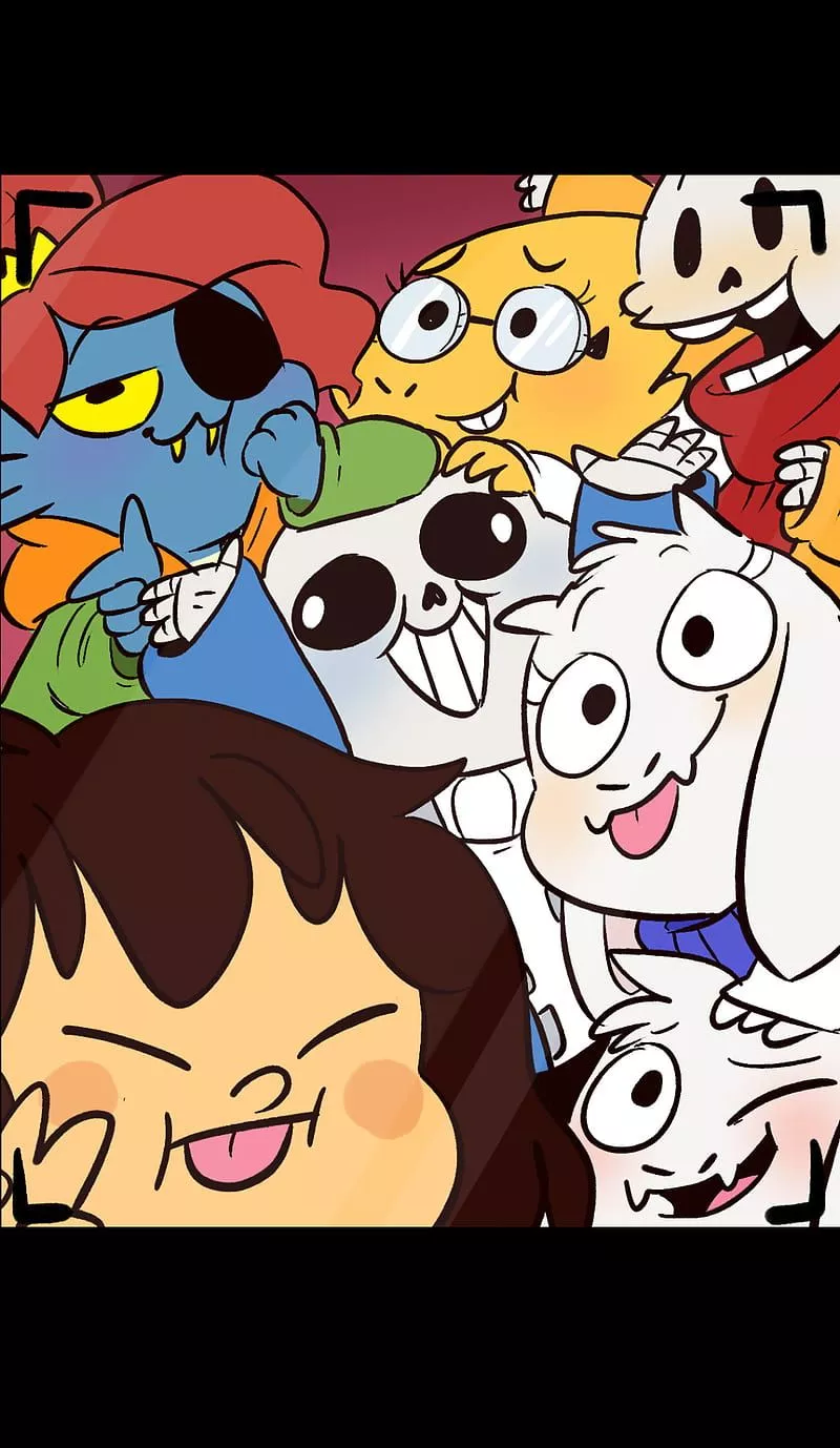 Muito, alphys, asriel, frisk, papyrus