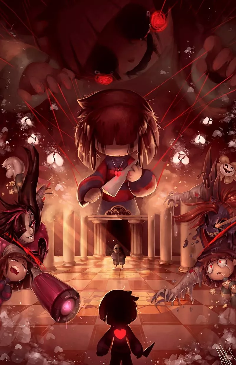 HD chara and frisk wallpaper