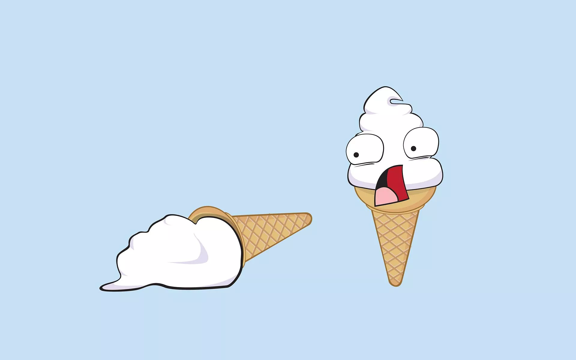 Funny Ice Cream HD Wallpaper: A Comical