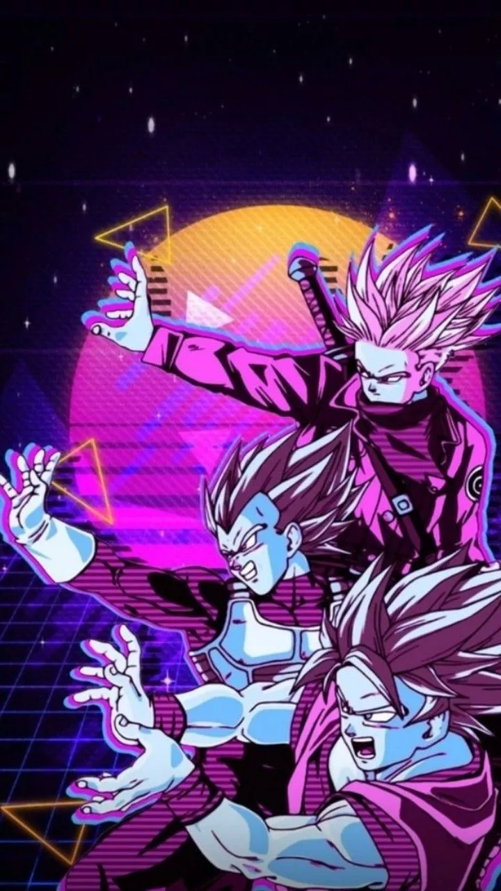 goku vegeta future trunks ssj neon