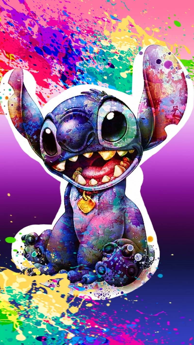 Stitch splash color, lilo, HD phone