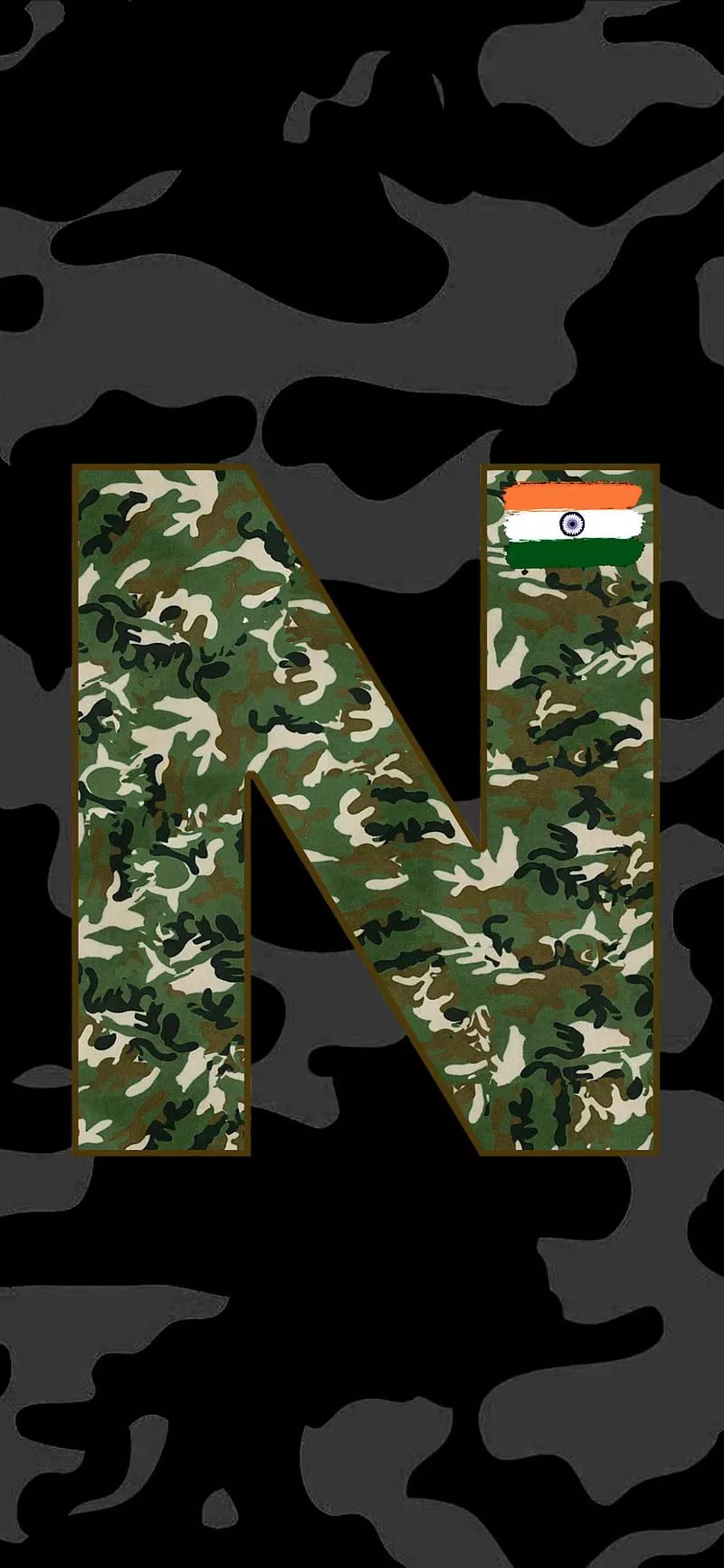 N Word, alphabet, army, camouflage, HD
