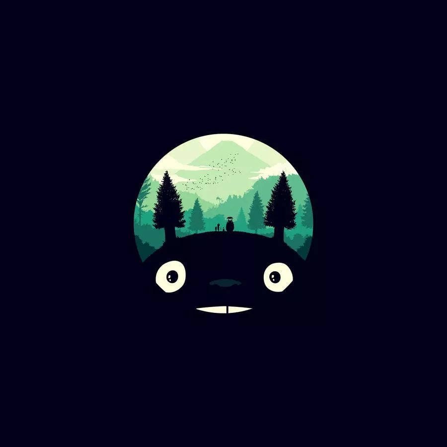 Dark Totoro Fan Art Wallpaper