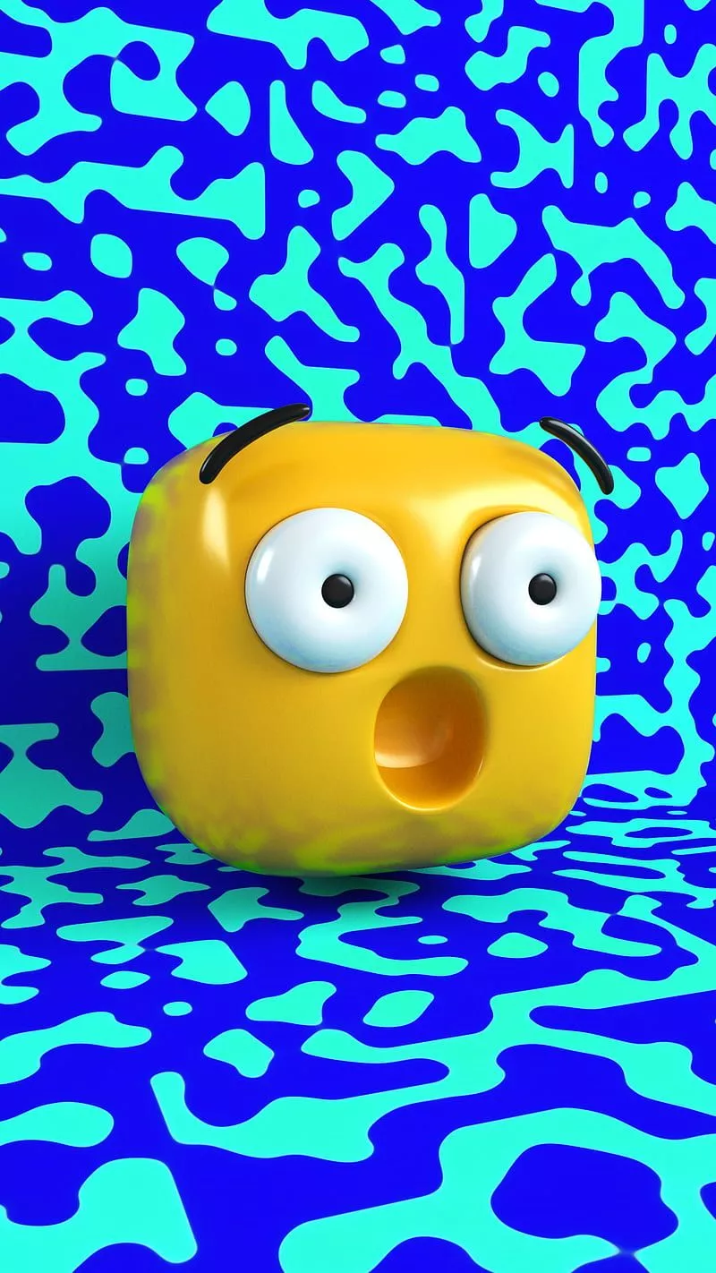 Emoji shock pattern, 3D, YIPPIEHEY, art