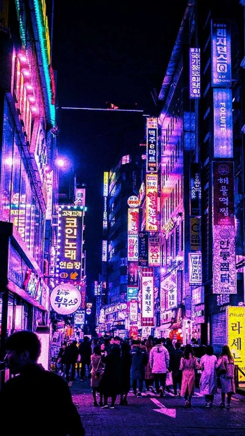 South Korea, city, colors, love, people, roads, south korea, view, HD phone wallpaper