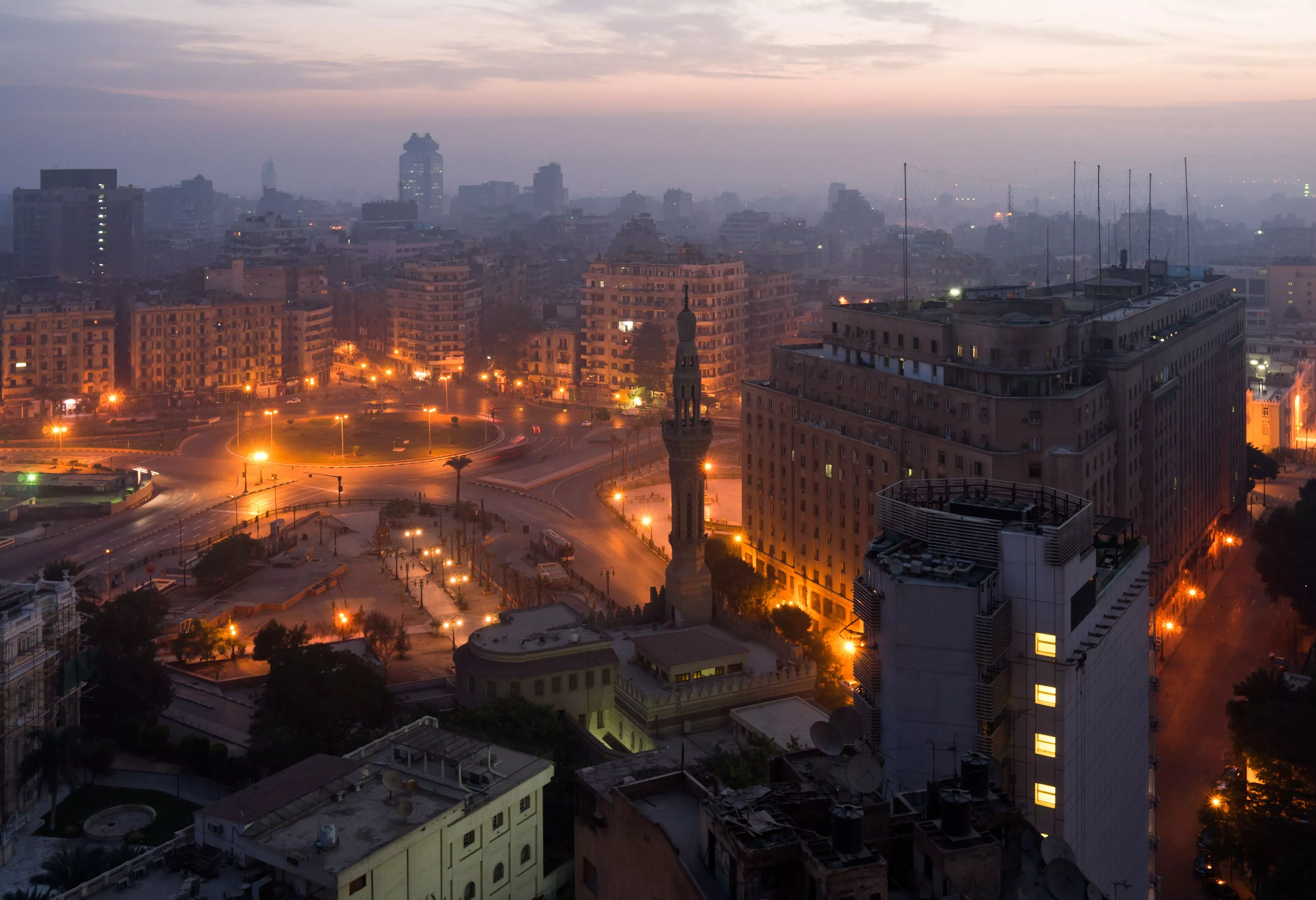 Tahrir Square, Cairo, in the early