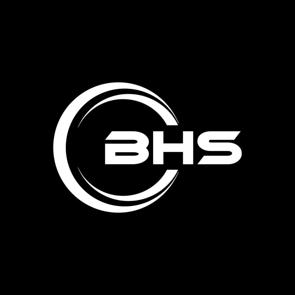 BHS letter logo design in illustration