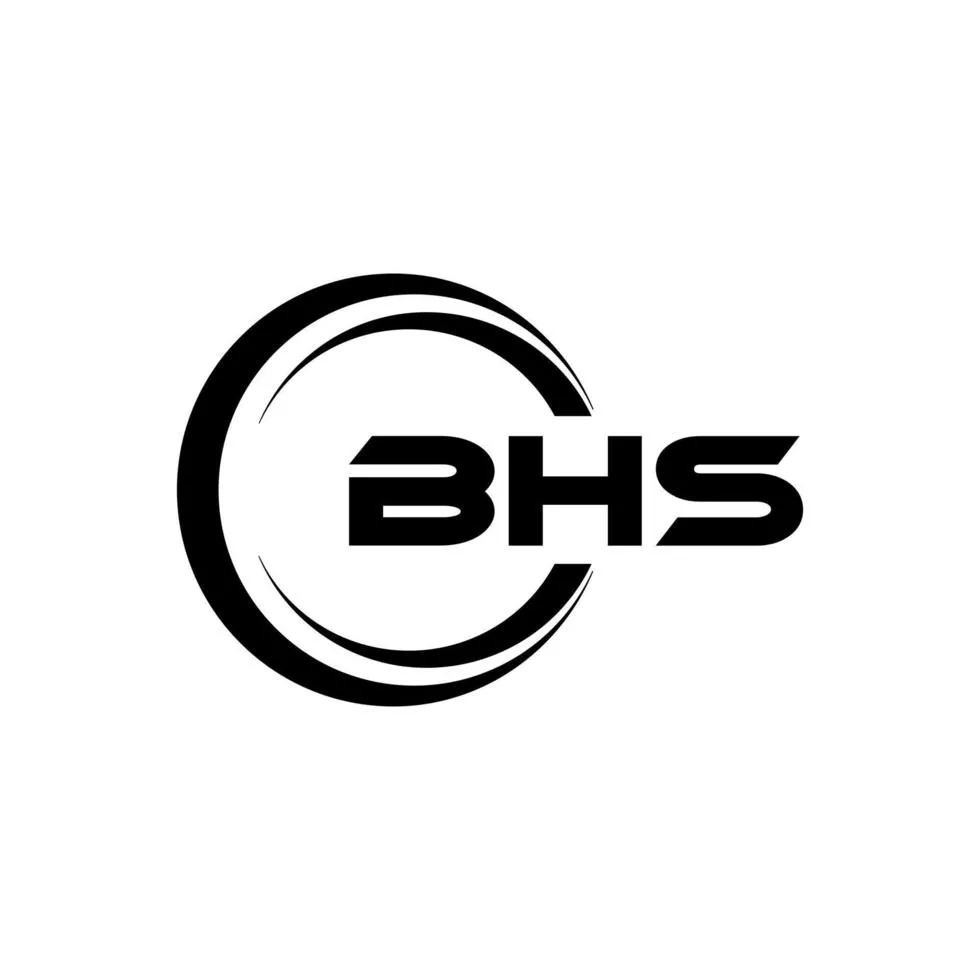 BHS letter logo design in illustration