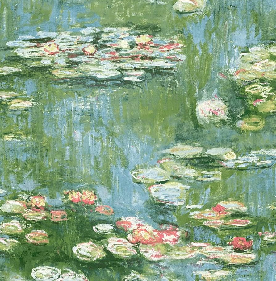 NextWall Lily Pond Impressionistic Peel