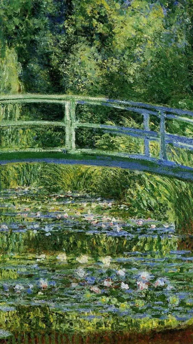 claude monet bridge wallpaper aesthetic