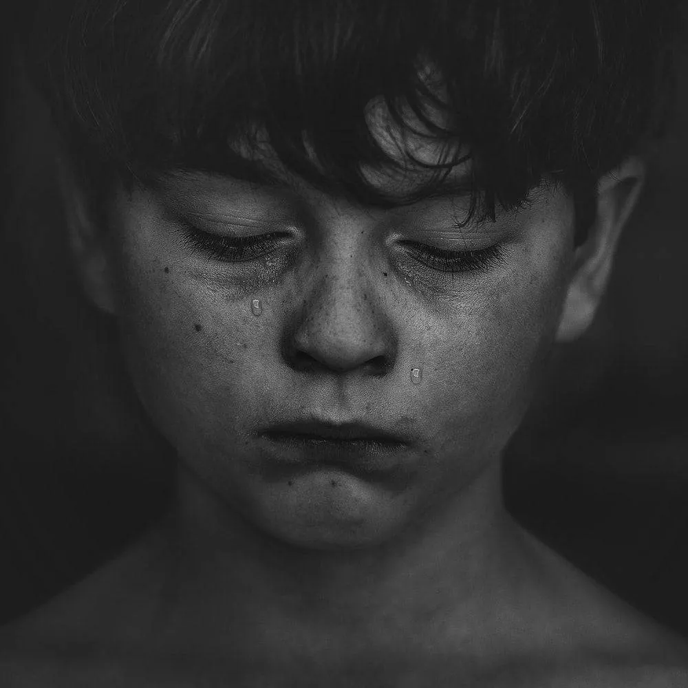 Crying Sad Boy Wallpaper