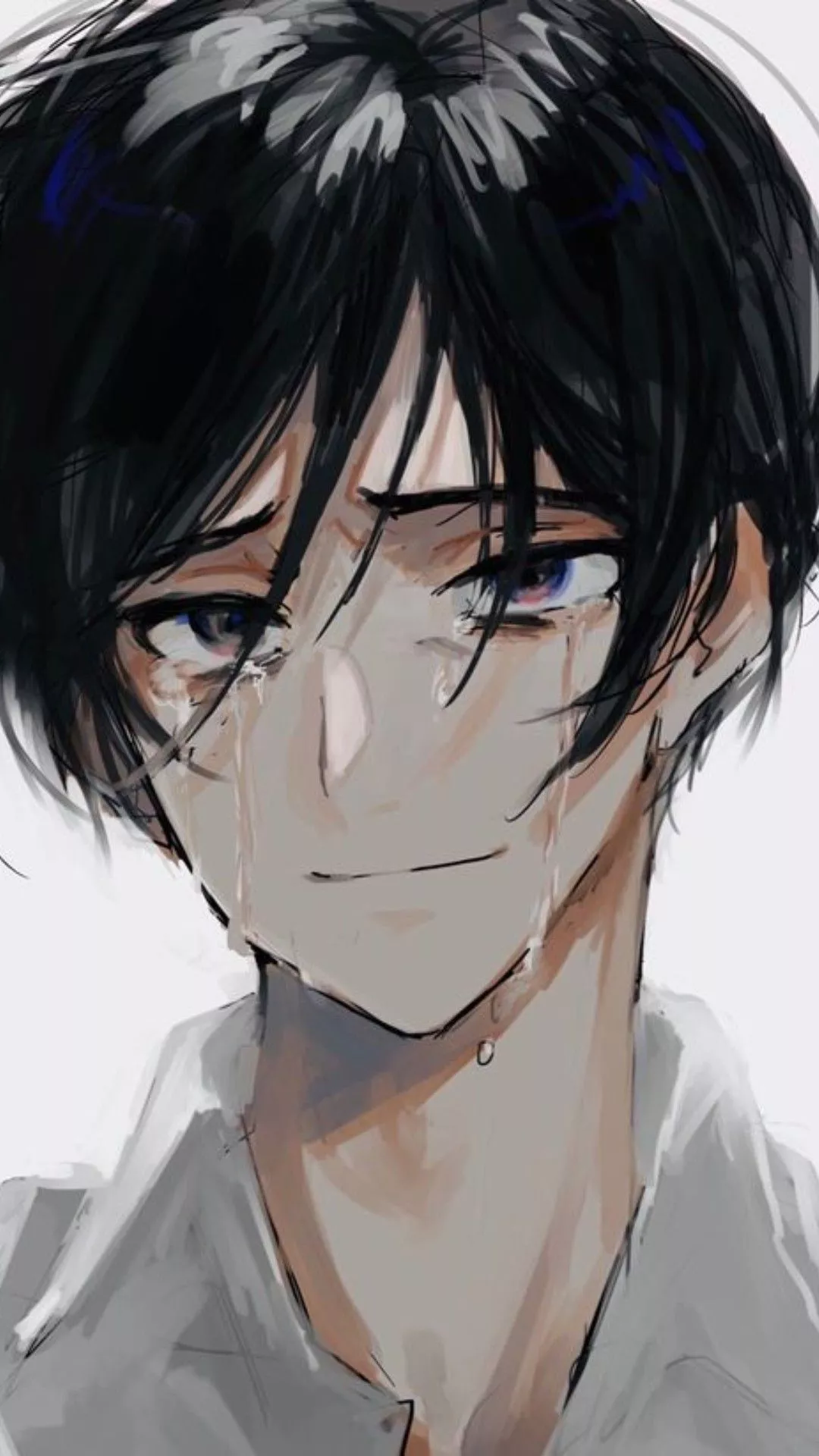 Crying Anime Boy Wallpaper