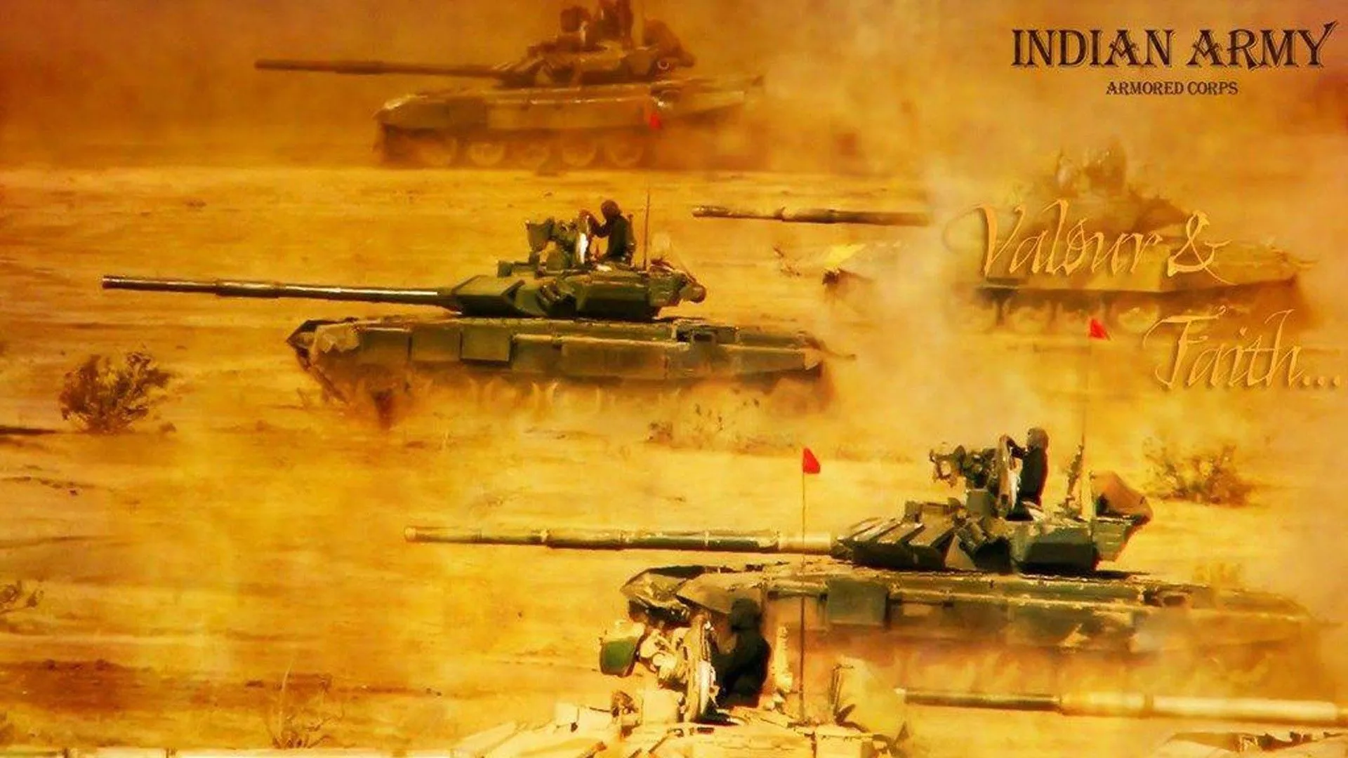 Indian Military With Tank HD Indian