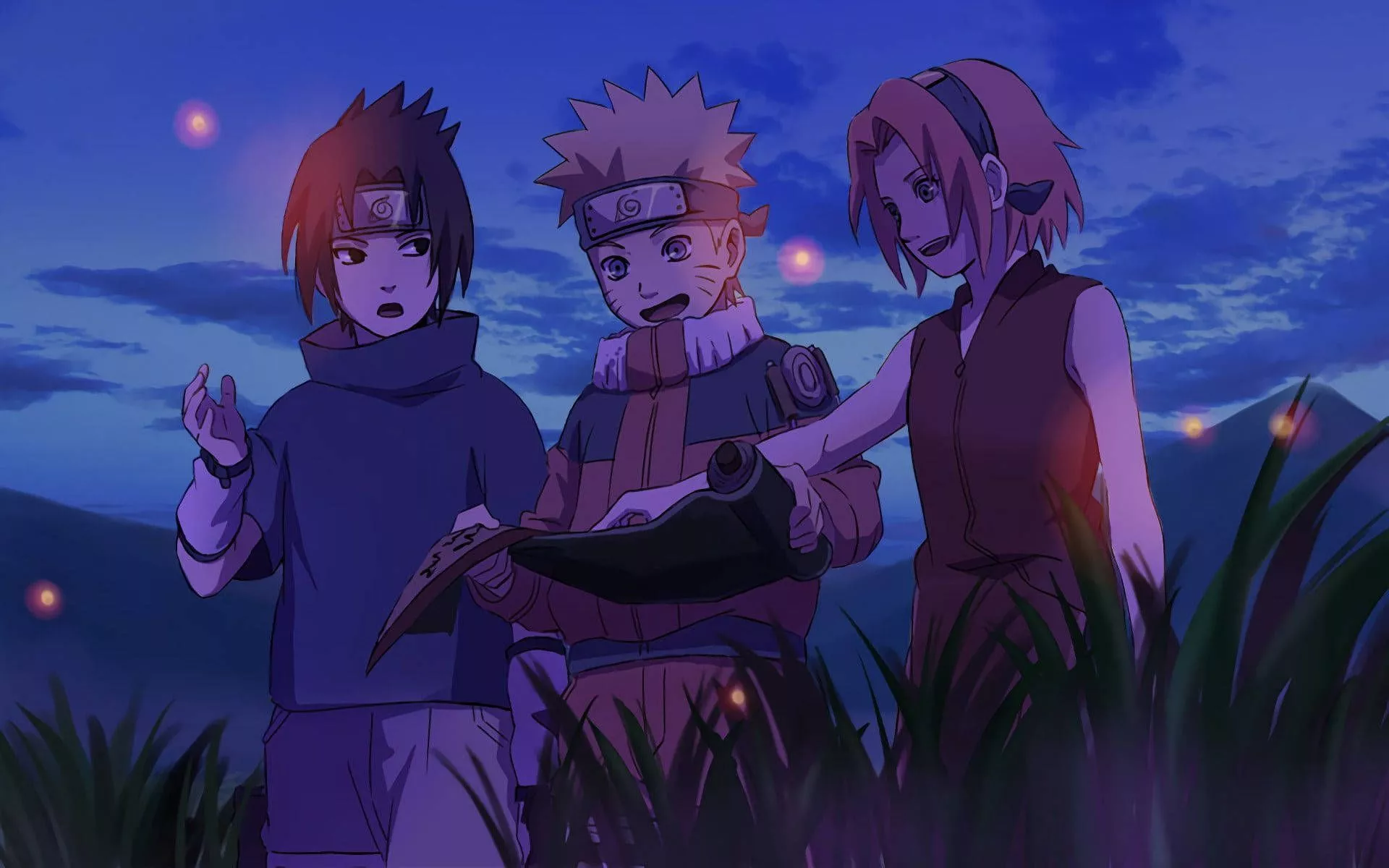 Young Sakura Haruno With Friends