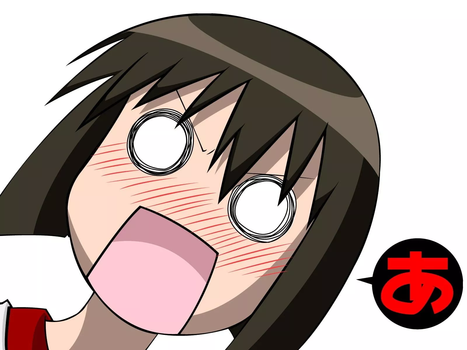 Brown Haired Shocked Anime Character