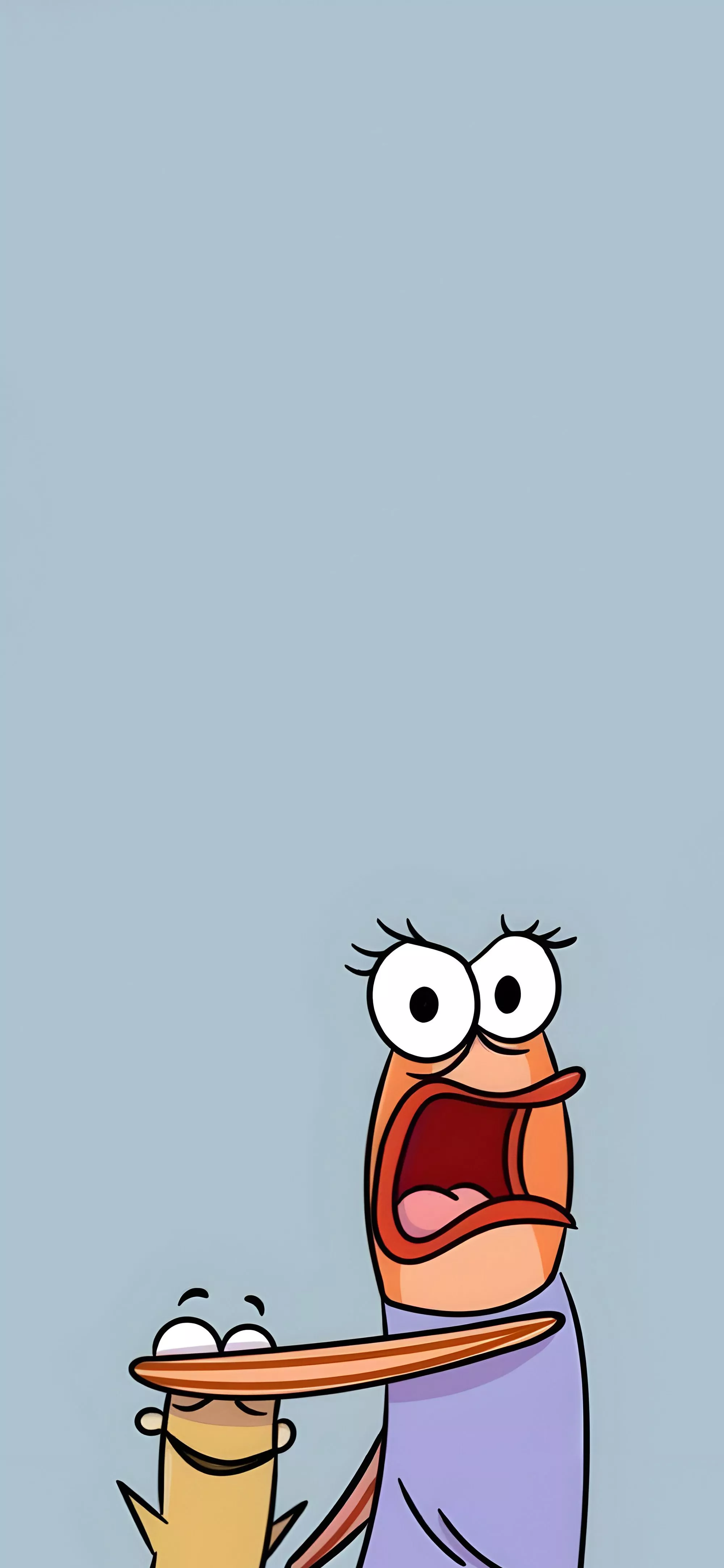 Shocked Fish Cartoon Wallpaper