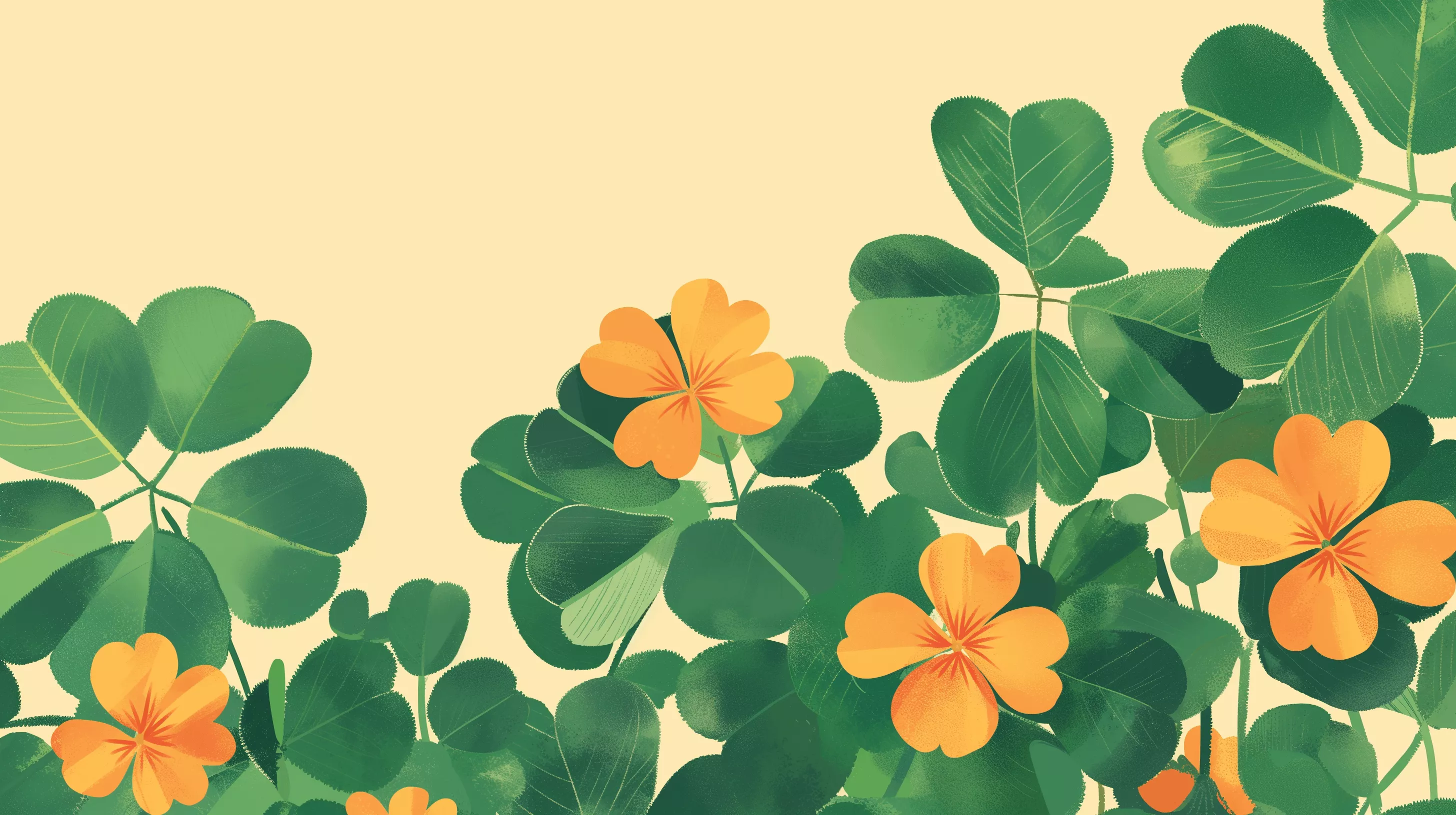 Golden Clover Blossoms HD Wallpaper