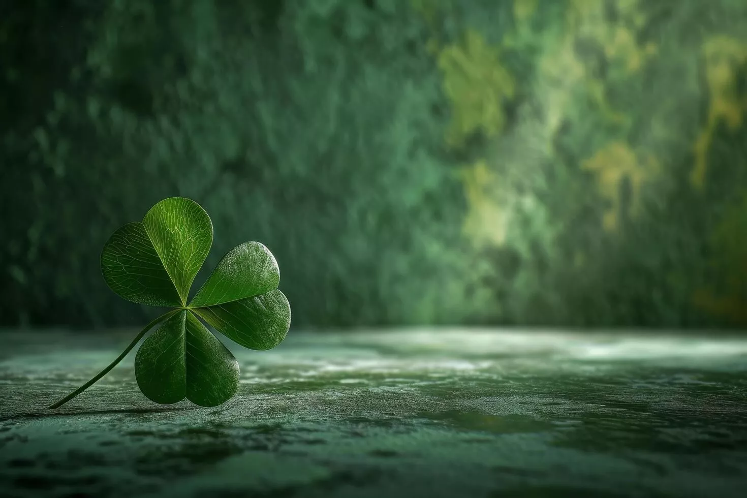 Four Leaf Clover Background Stock