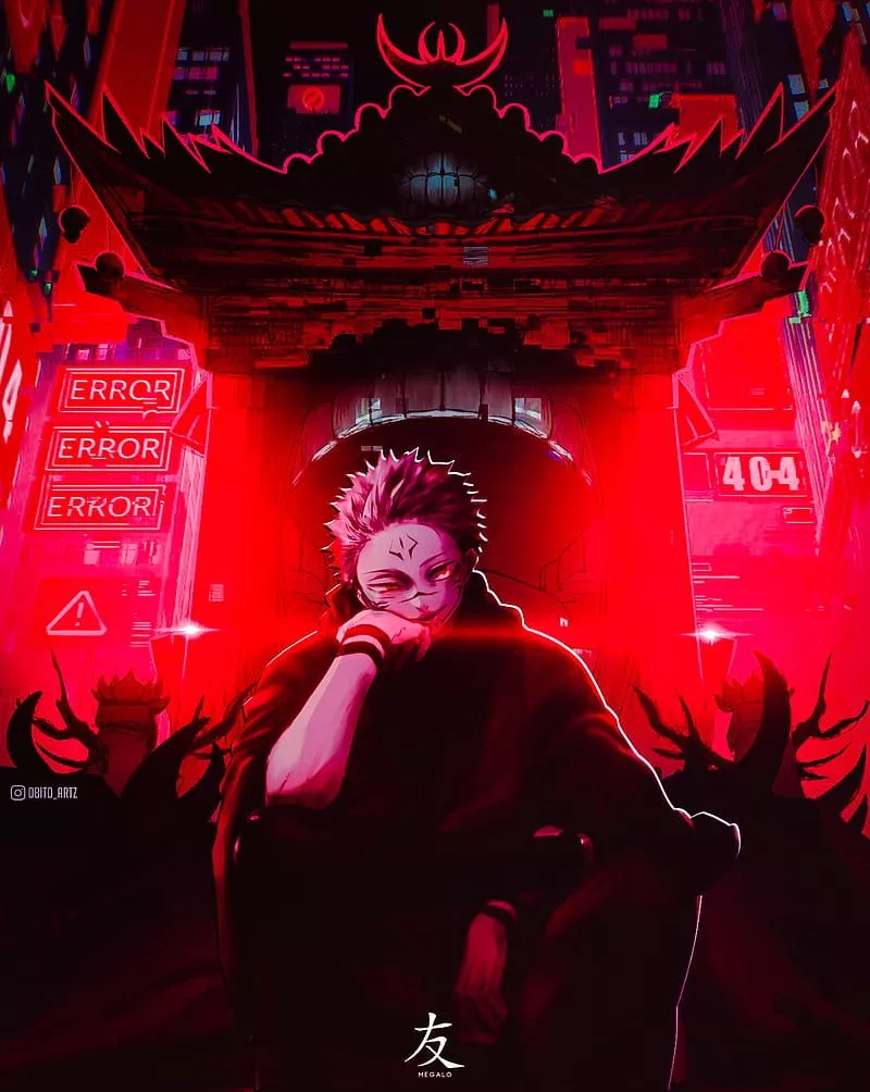 Sukuna, anime, art, jjk, jk, jujutsu