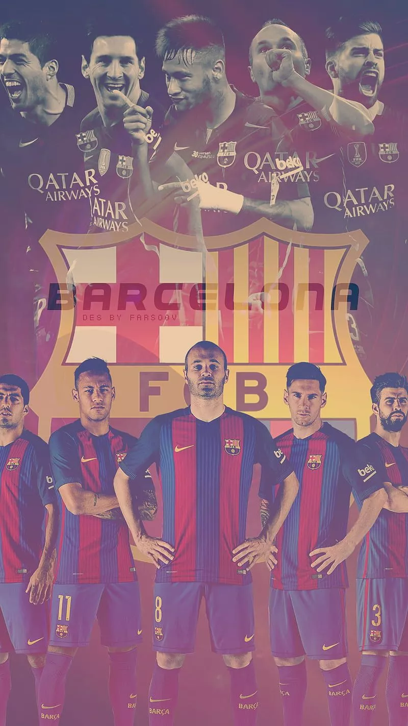 Barcelona team, la liga, HD phone