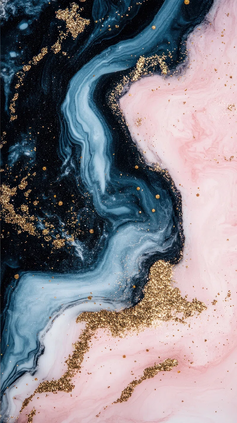 Pink Gold White Marble Wallpaper Photo