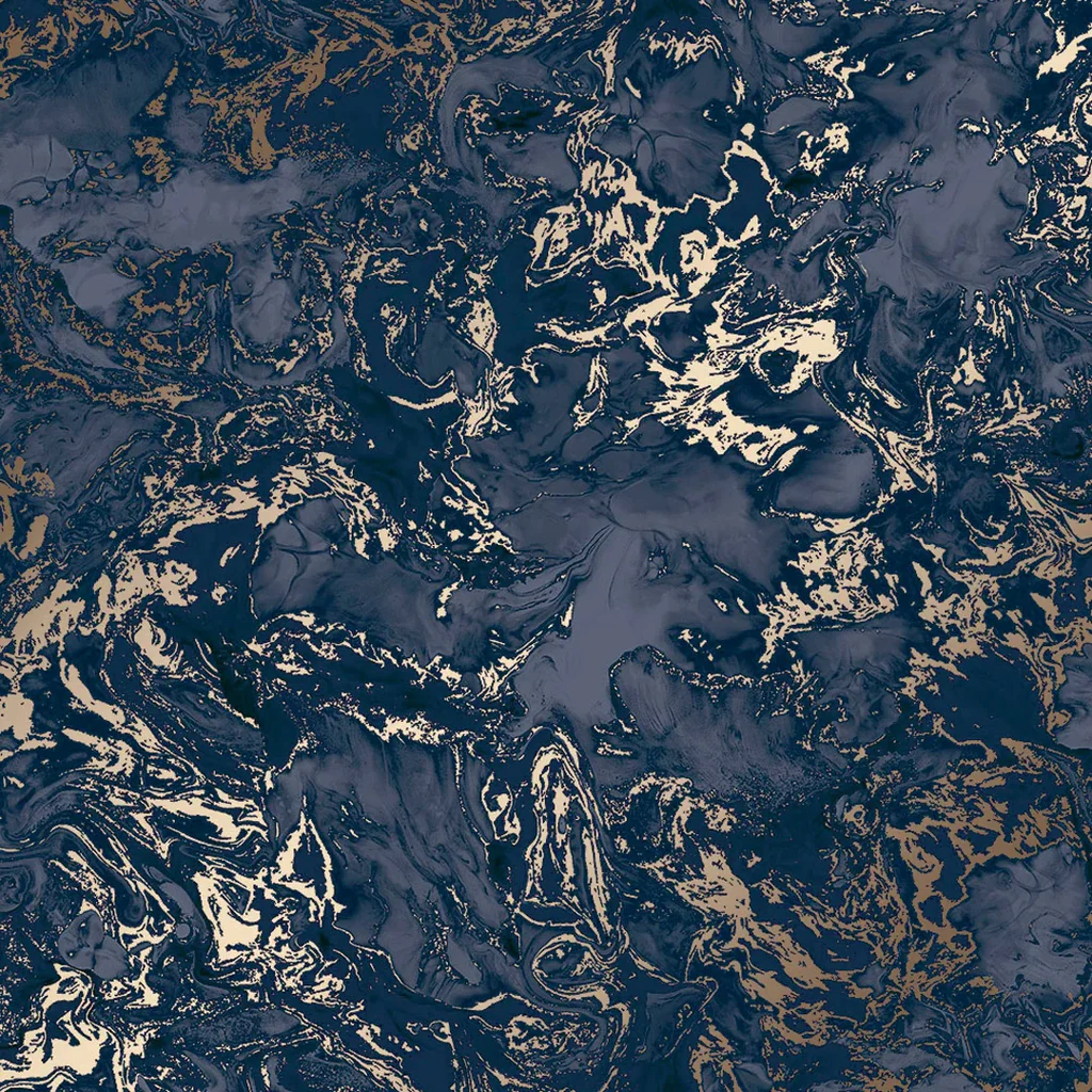 Liquid Marble Wallpaper in Blue