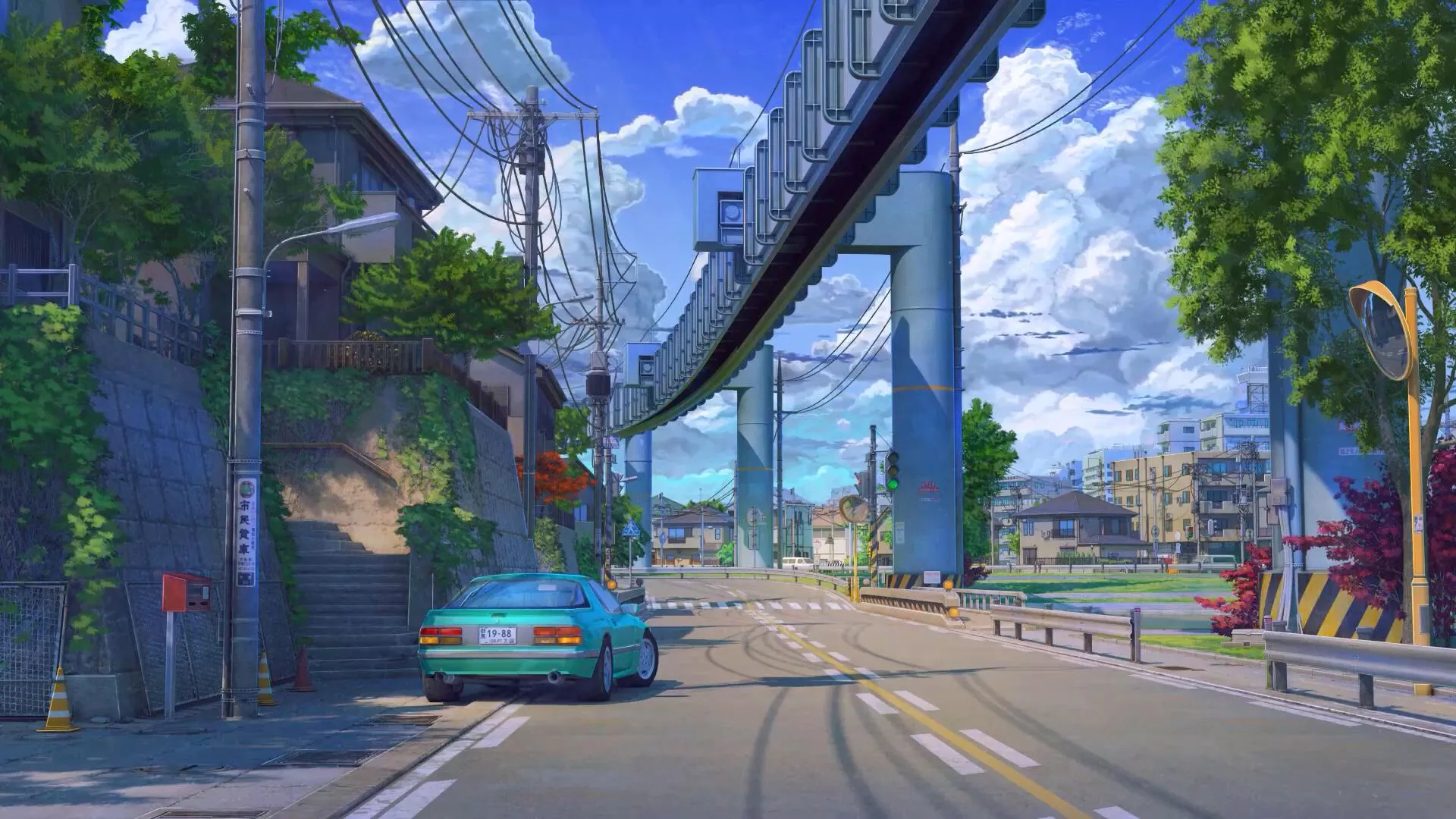 Tram in Japan City Live Wallpaper