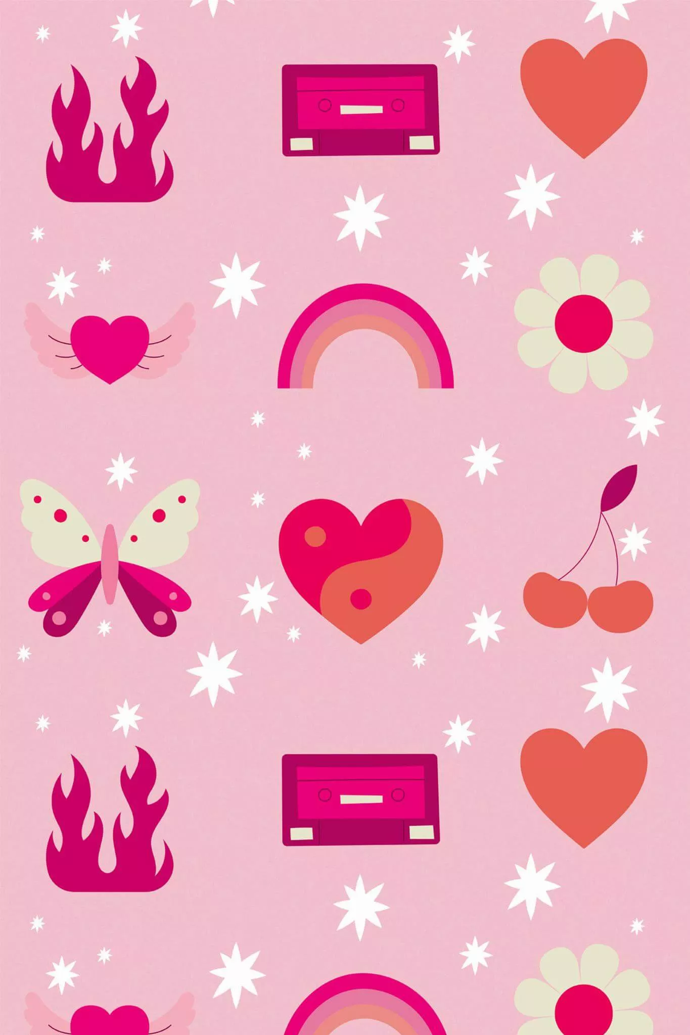 Quirky doodle Peel and Stick Wallpaper