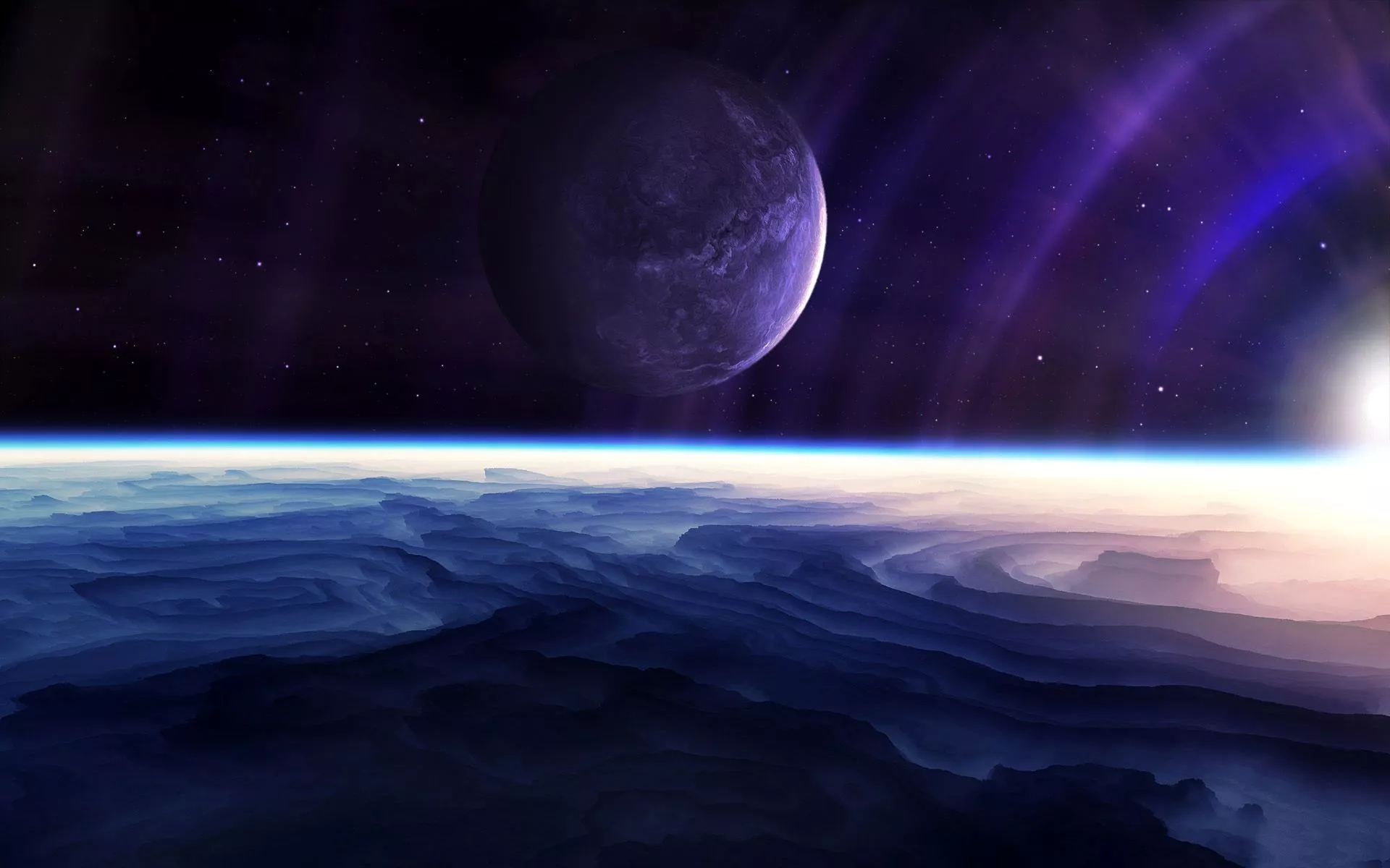 Sci Fi Planetscape HD Wallpaper