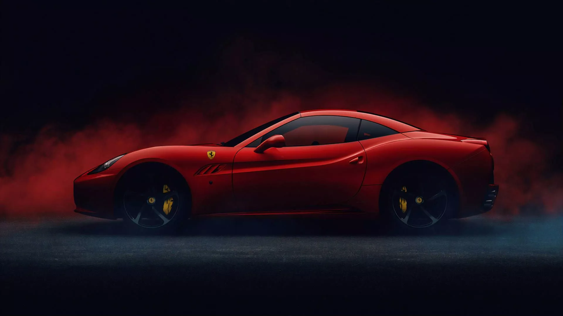 Smokey Red California 1366x768 Ferrari