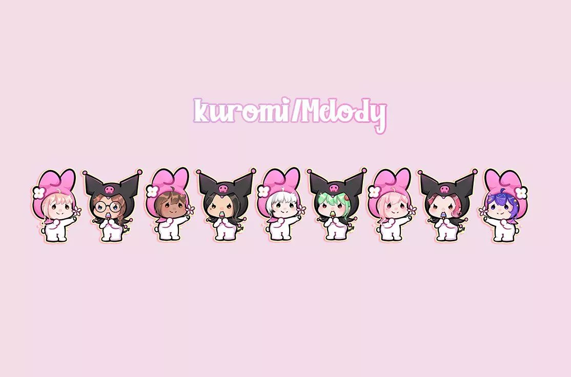 more sanrio kuromi & melody ych