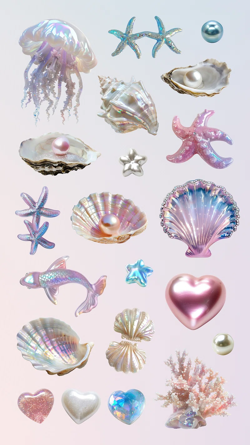 PNG aesthetic iridescent mermaidcore