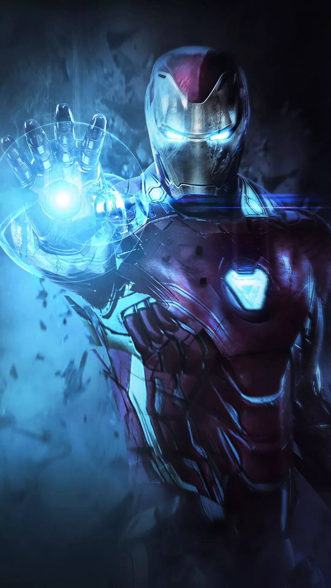 Wallpaper Iron Man, Art, Electric Blue