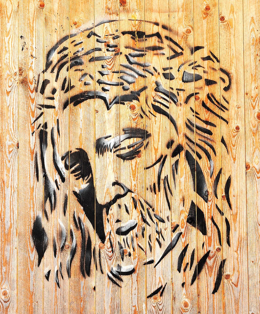 Jesus Christ wood art, portrait, image
