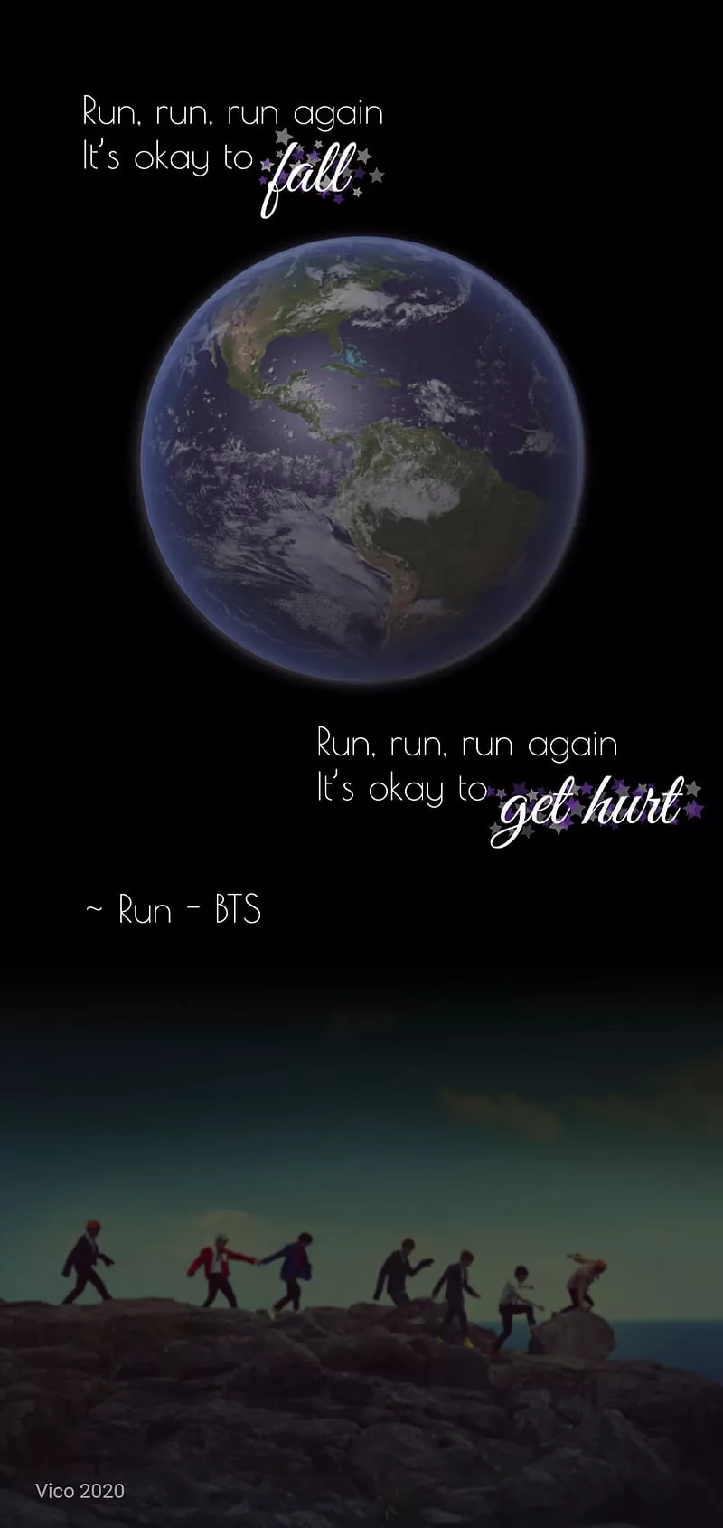 BTS Run Quote, good, lock, lovely