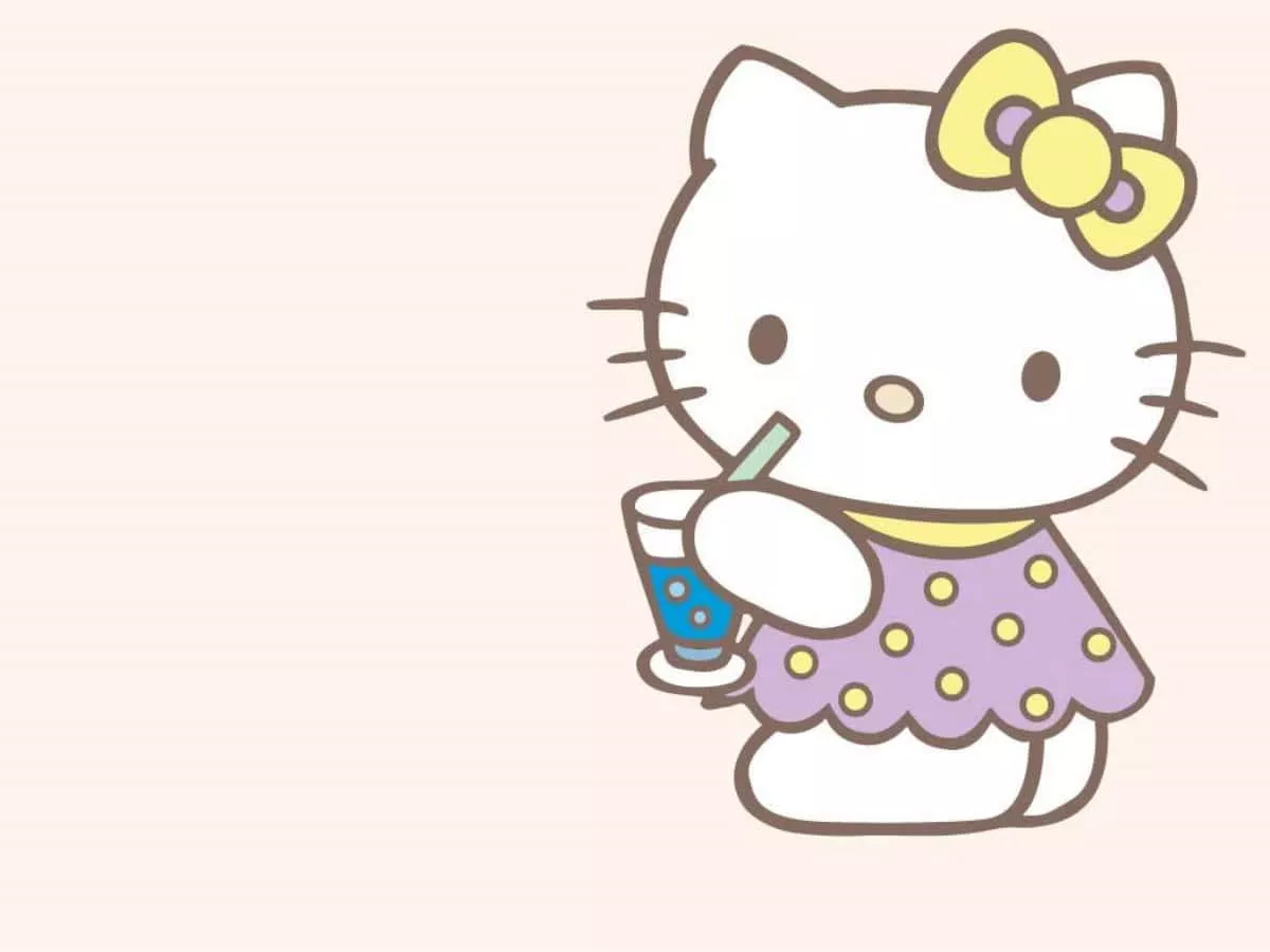 Download Hello Kitty Laptop Sipping