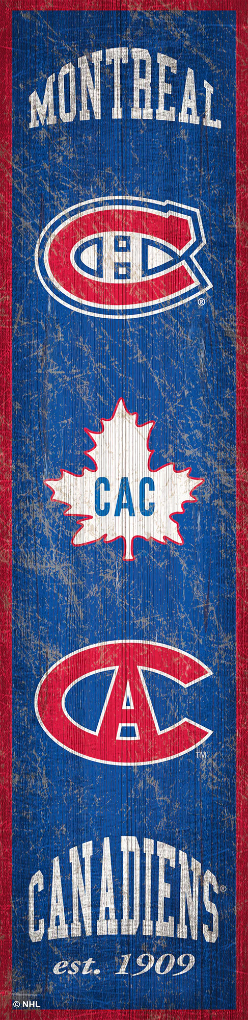 Montreal Canadiens Heritage Banner Wood