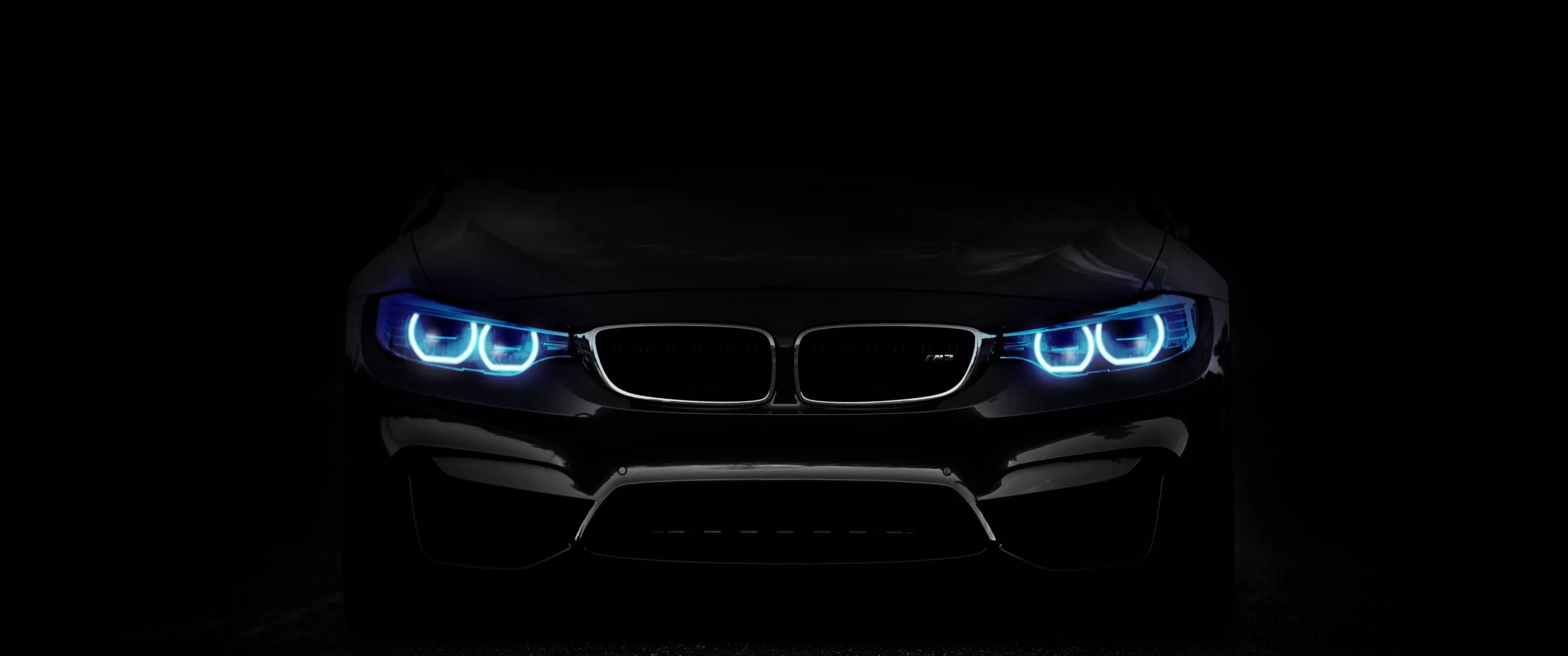BMW M3 Wallpaper 4K, Angel Eyes, Black