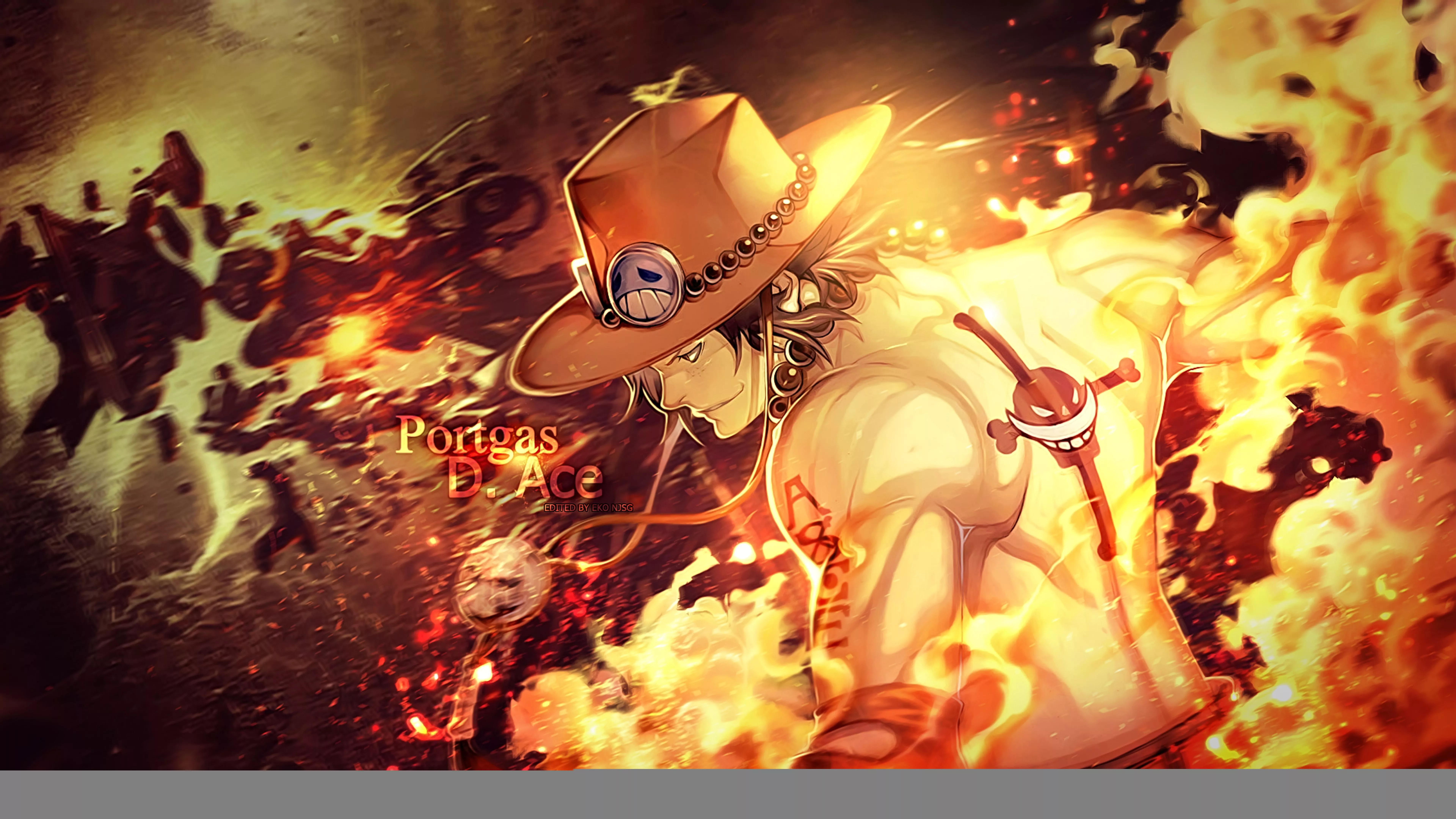 One Piece Portgas D Ace On Fire 4K 8K HD Anime Wallpaper