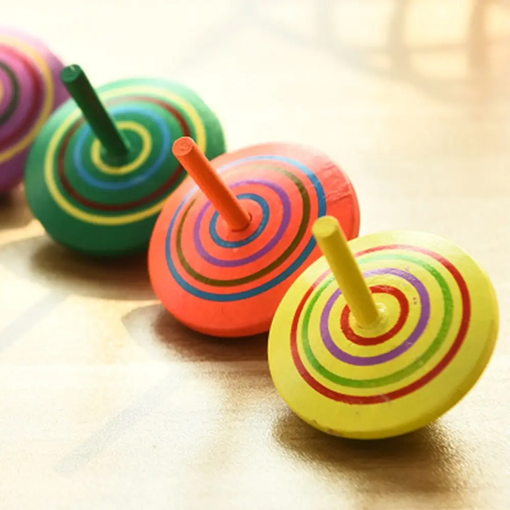 Arjoos. Wooden Spinning Top. Colorful
