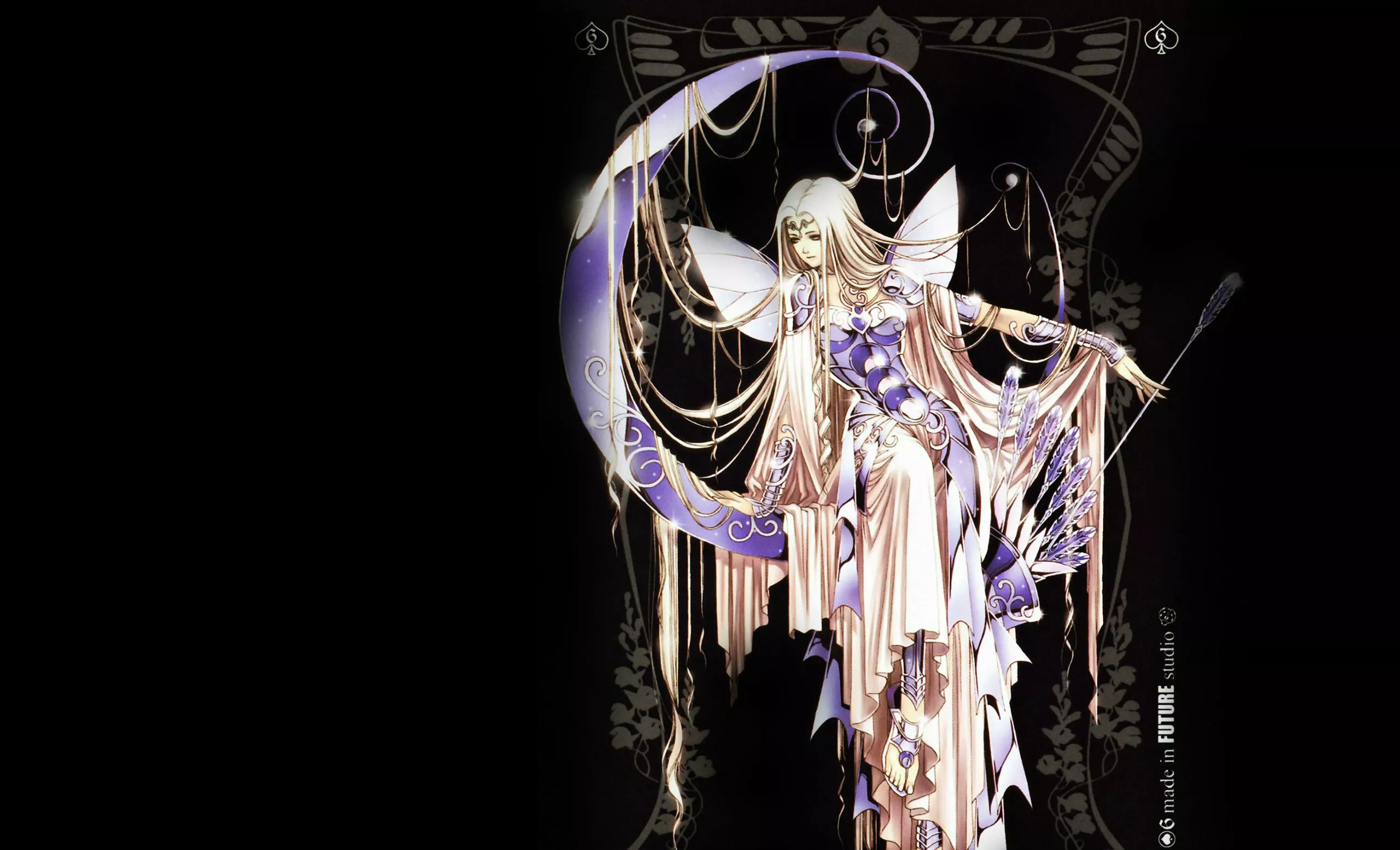 Wallpaper decoration, wings, black