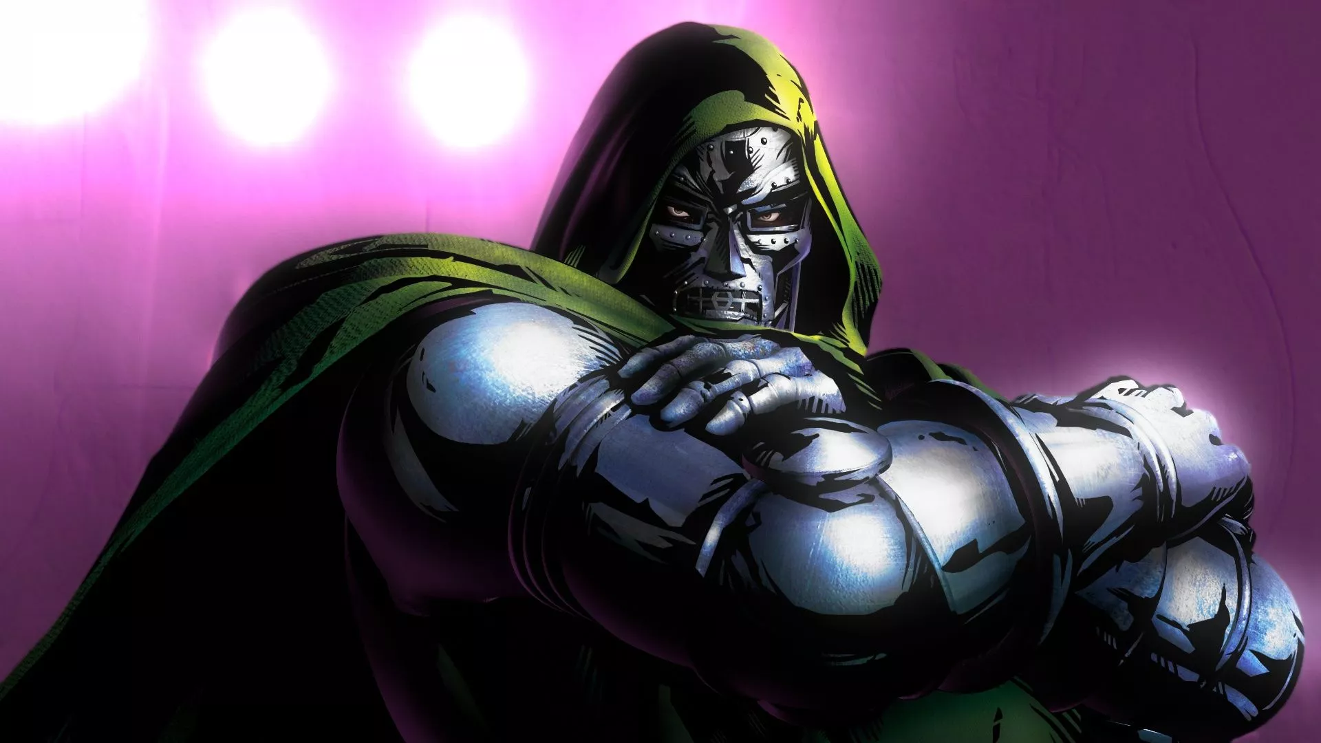 Wallpaper look, iron mask, Doctor Doom