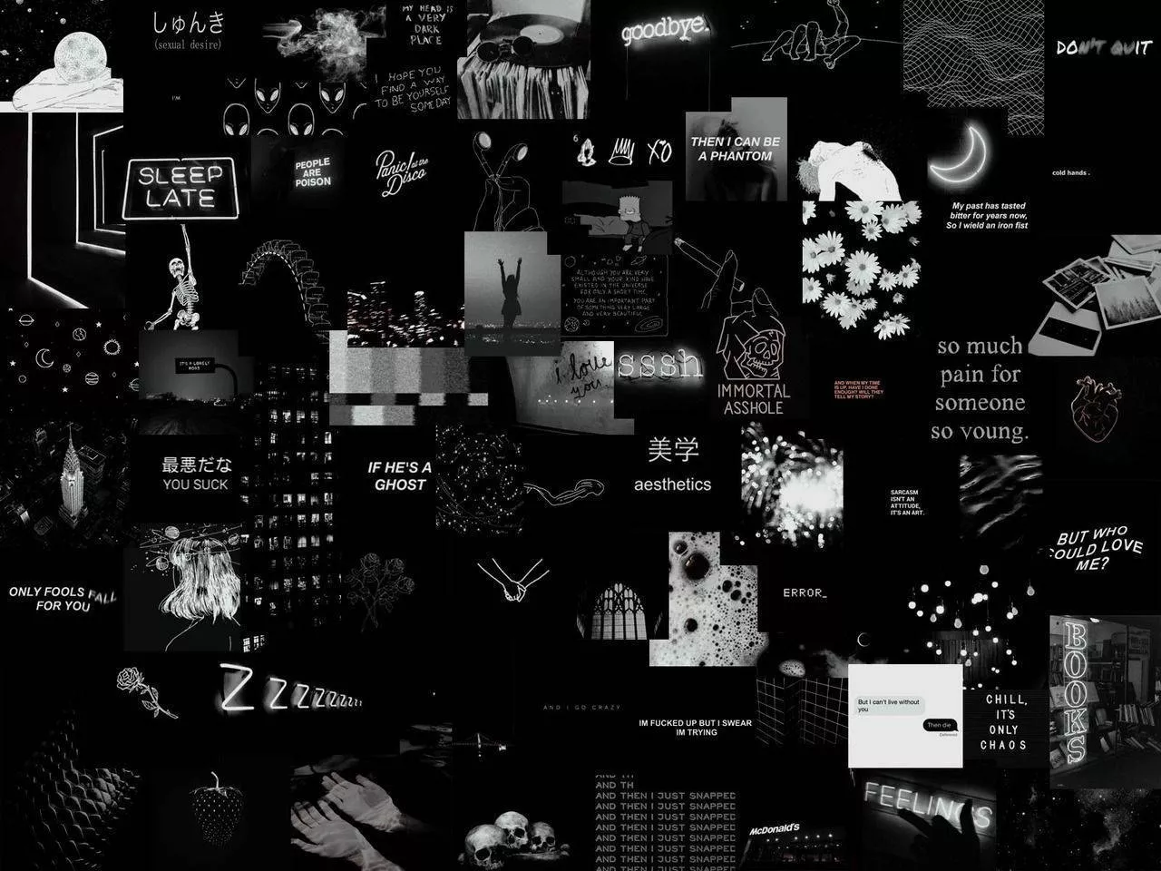 Black And White Aesthetic Collage