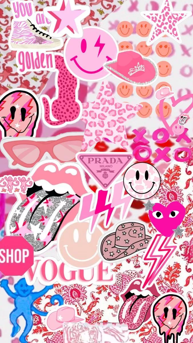 preppy collage wallpaper