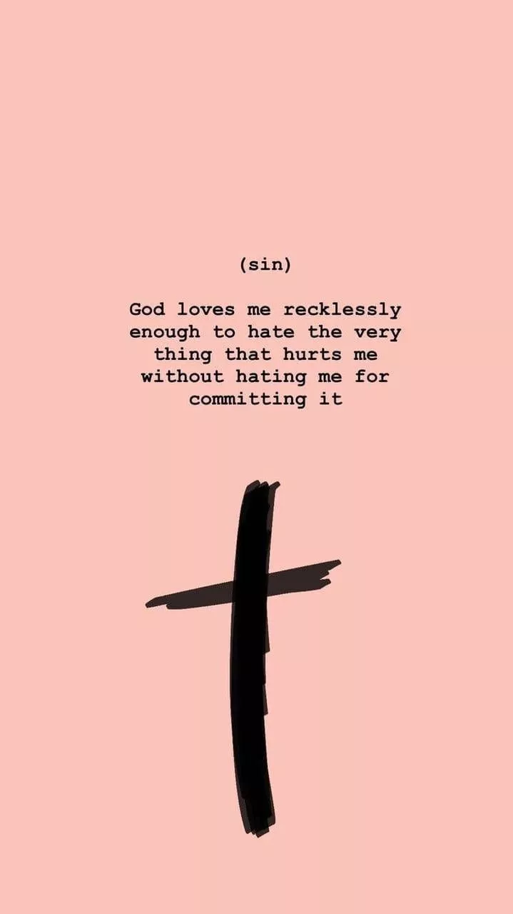 Aesthetic Bible Verse Black Cross