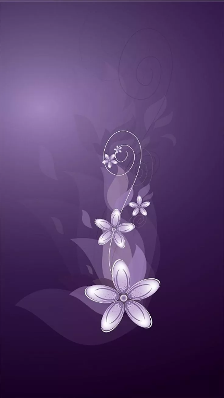 Purple Flower Abstract Art iPhone Wallpaper