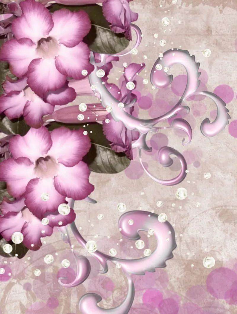 Purple Flowers, abstract, logos, pretty