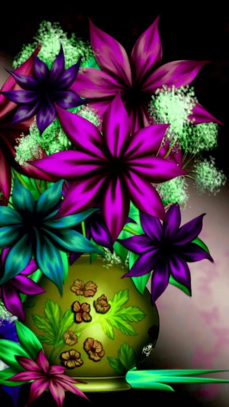 Purple flowers, HD phone wallpaper